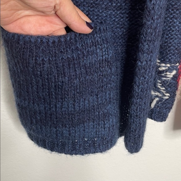 Denny Rose Made In Italy Stars And Stripes Long Open Cardigan Size Medium - Picture 2 of 9